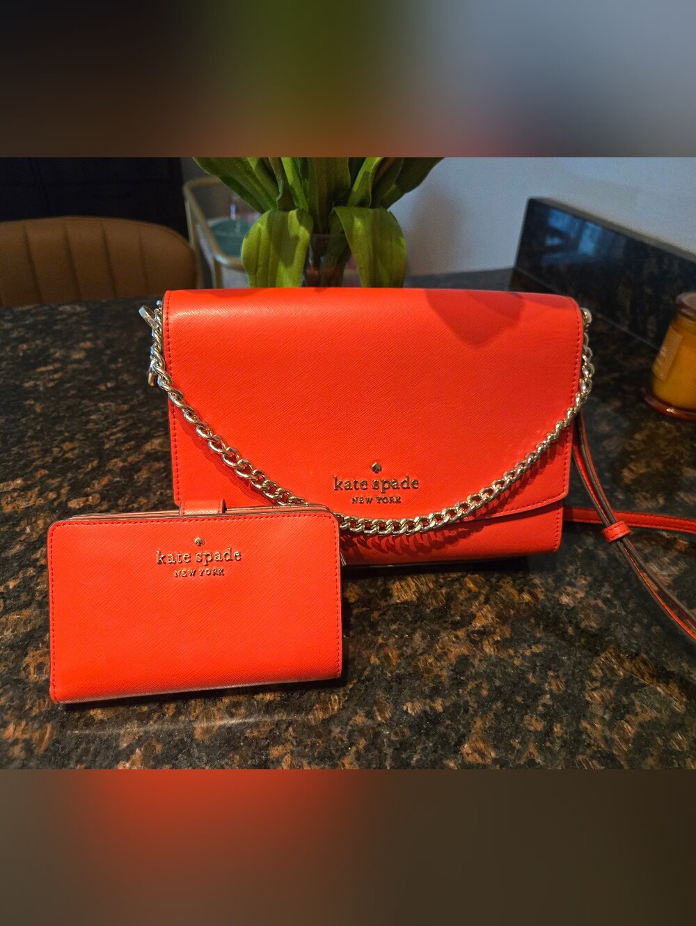 Kate Spade Carson Crossbody Bag & Matching Wallet – Gazpacho Red